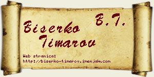 Biserko Timarov vizit kartica